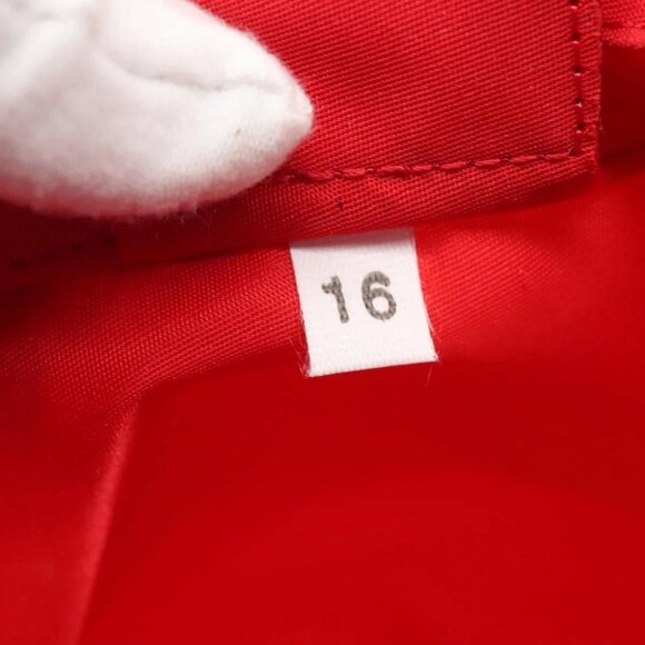 PRADA Pouch Nylon Red Silver Auth BA2656 - Picture 13 of 16